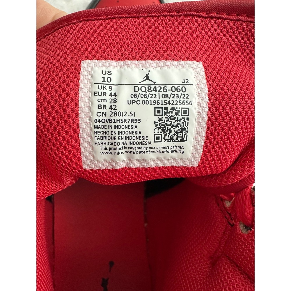 Nike‎ Air Jordan 1 Mid Bred Black Red Basketball Sneakers Men's Size 10 - Picture 8 of 9